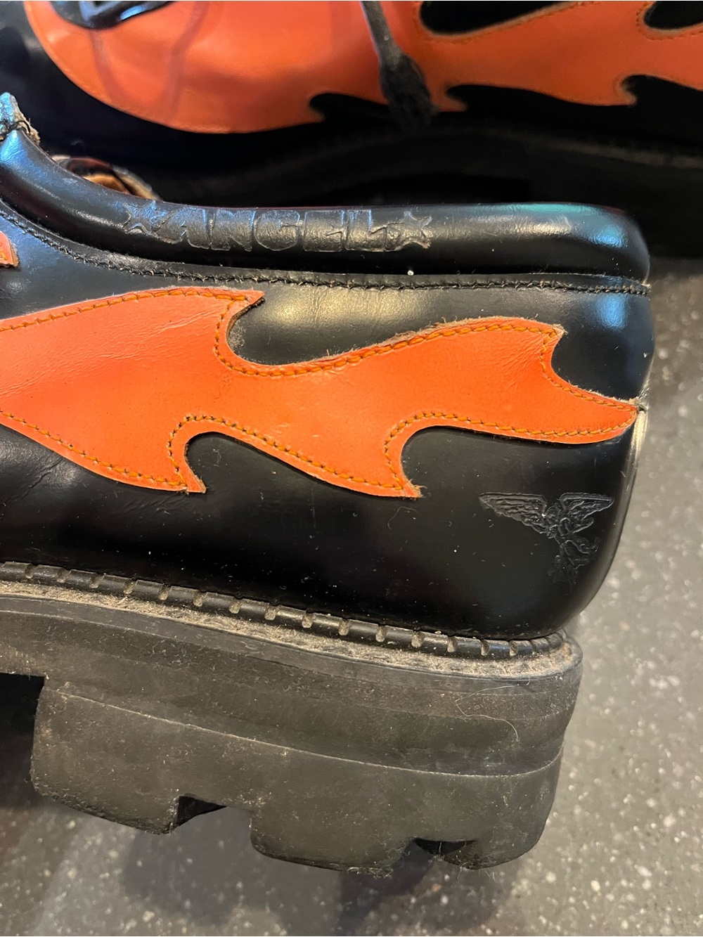 Vintage John Fluevog Angels flames Oxford Derby rockabilly grease goth punk Sz13 - Picture 5 of 9